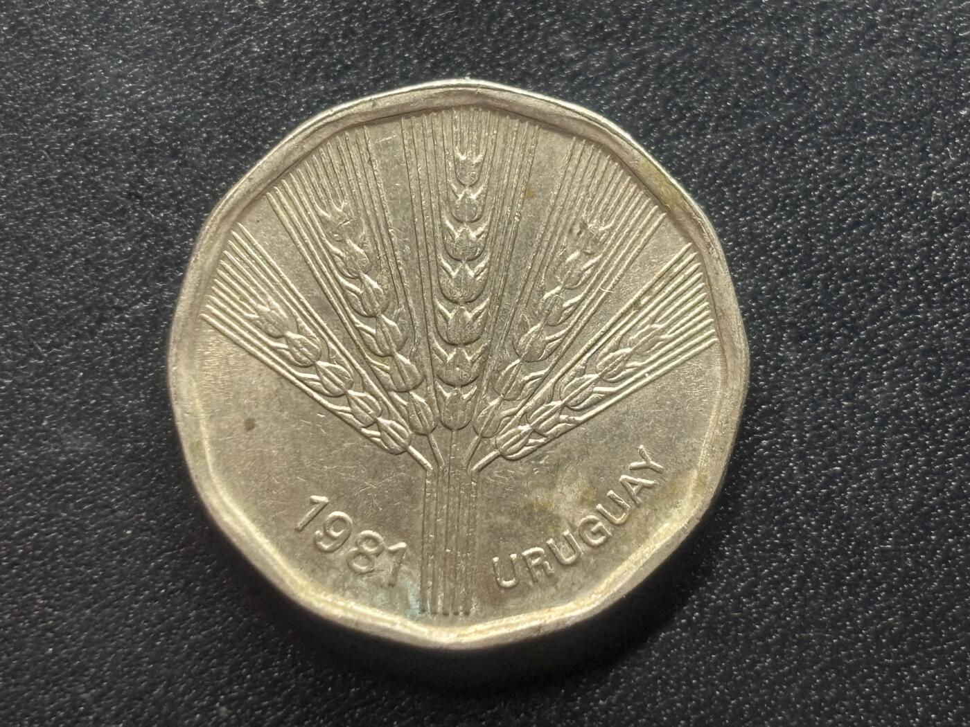 邮泉阁限时拍卖第三十六场 美洲硬币专场（硬币在国外。请付邮费6元。） 乌拉圭1981年2新比索纪念币