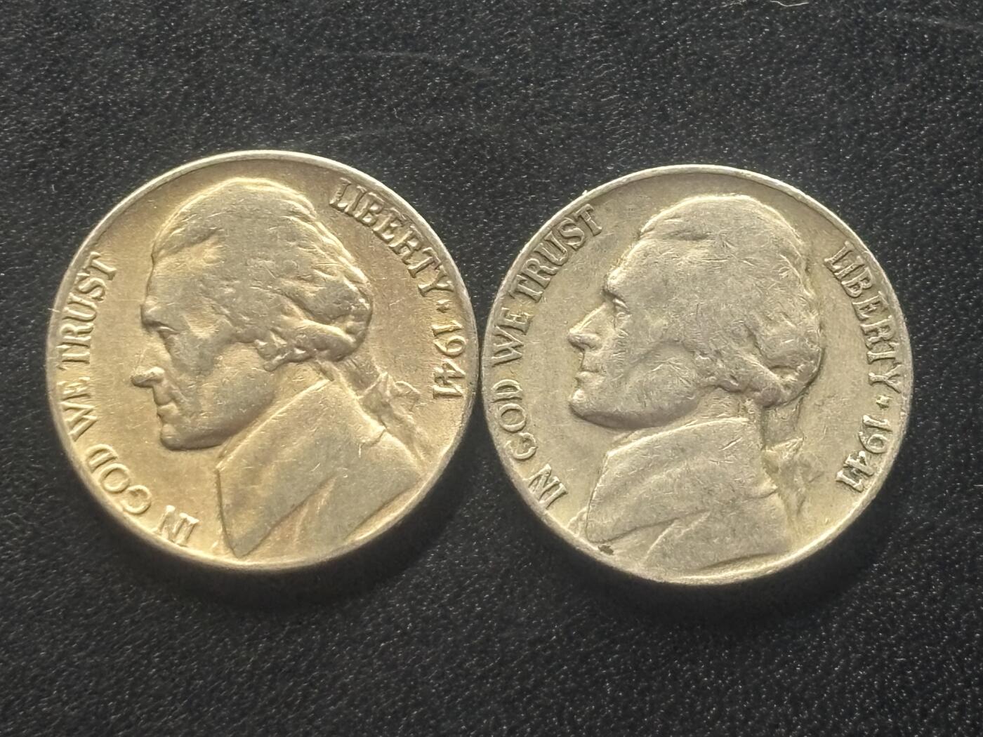 邮泉阁限时拍卖第三十六场 美洲硬币专场（硬币在国外。请付邮费6元。） 美国1941年5分2枚