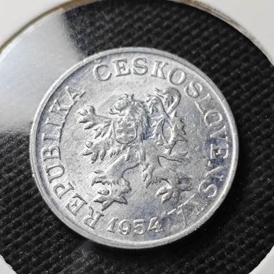 KK钱币收藏小铺  第374场  2月预留时间 周末发货 -  1954捷克3赫勒 好品