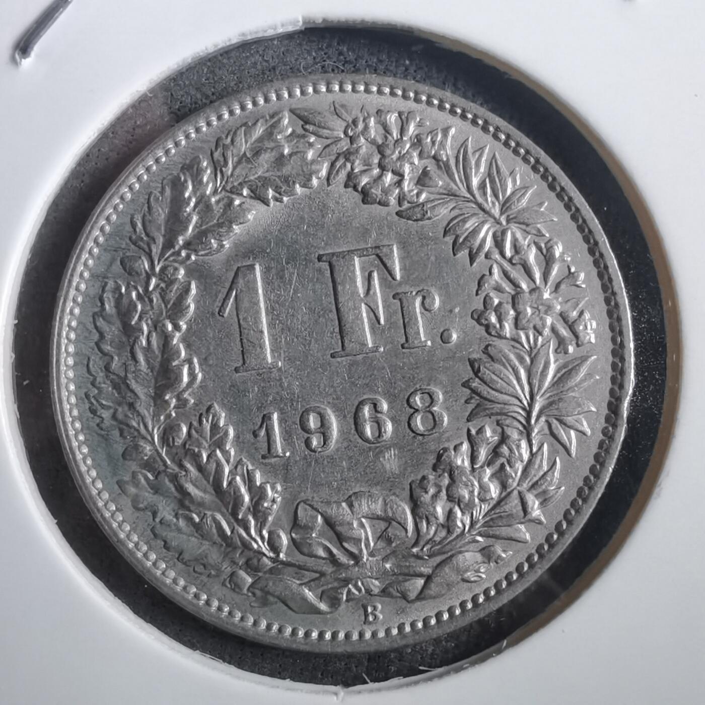 沼泽如烟--第908场 瑞士1968年1法郎