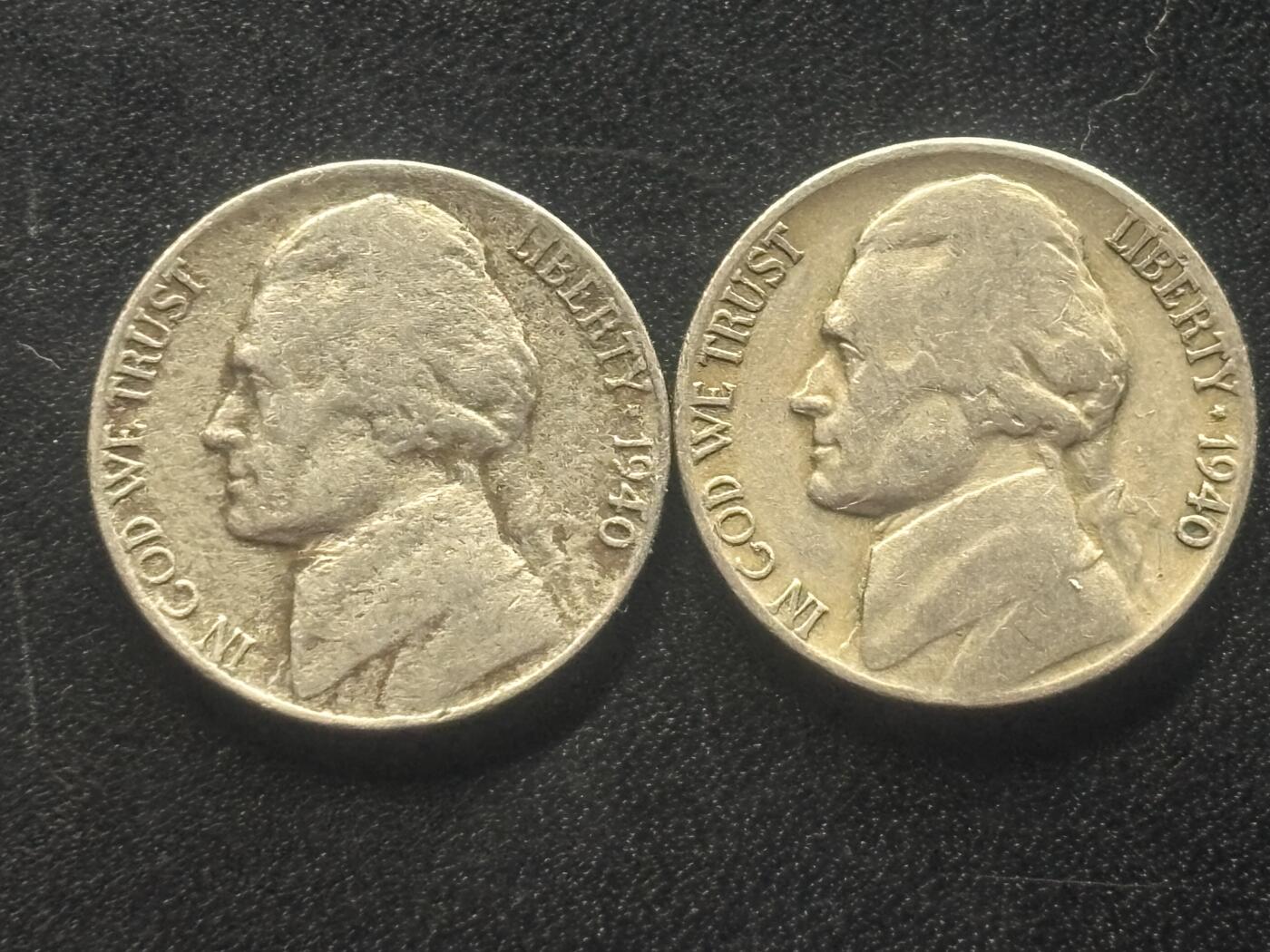 邮泉阁限时拍卖第三十六场 美洲硬币专场（硬币在国外。请付邮费6元。） 美国1940年5分2枚