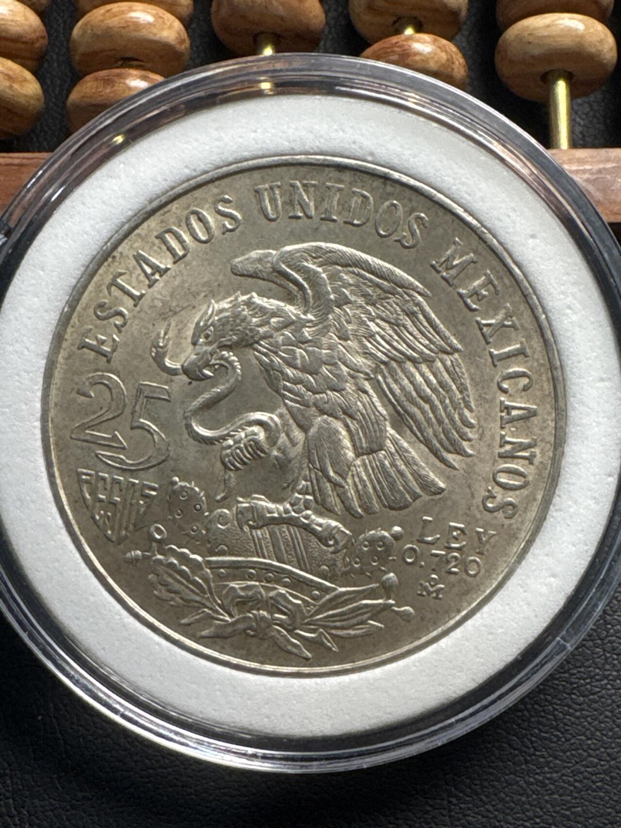 ❤️【币观天下】❤️ 第331期钱币拍卖- 2025.11.21周五晚上6点半场-长期征集拍品 墨西哥奥运会1968年（正版）25比索银币