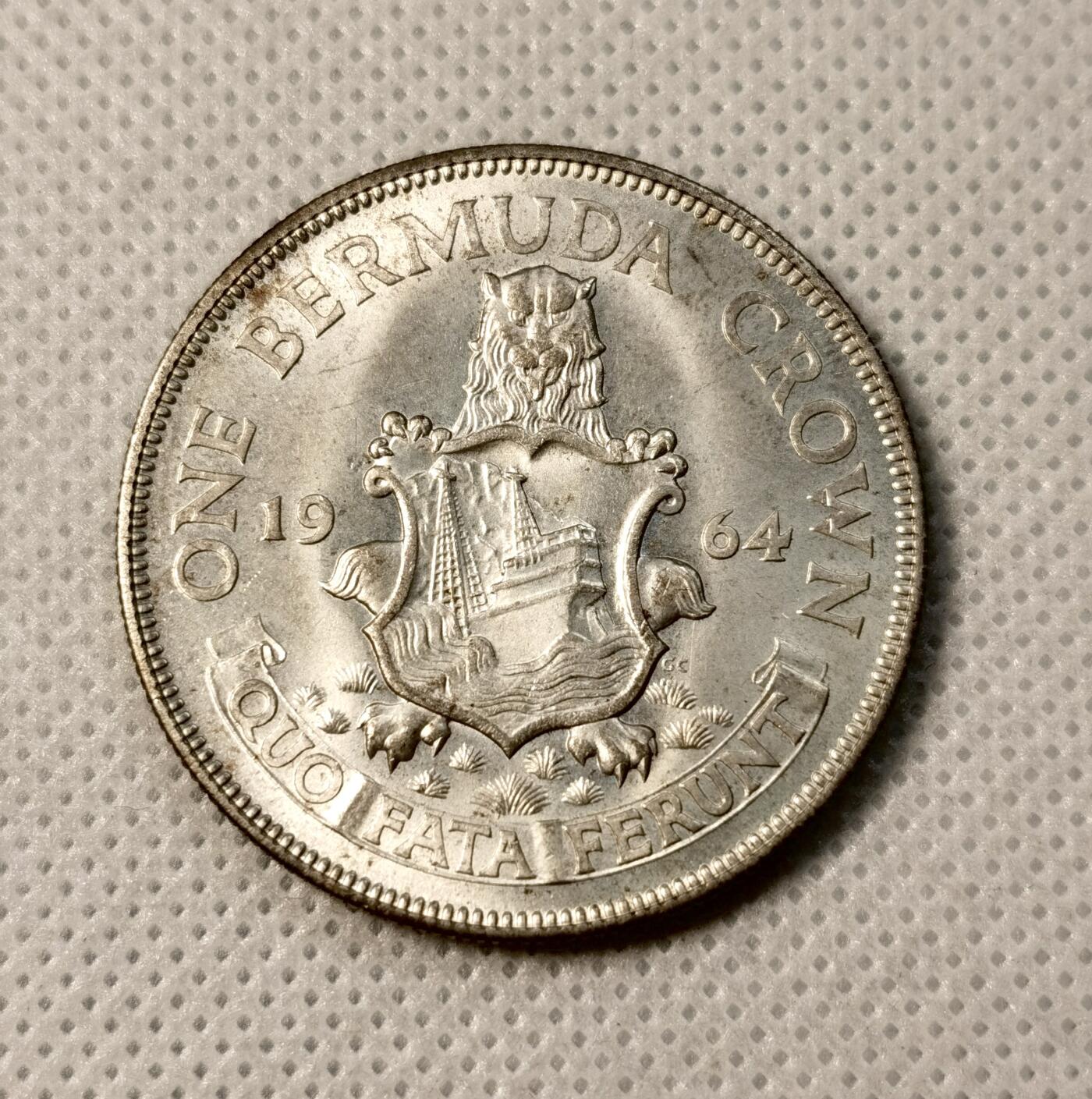 甄臻铺-世界币章拍卖（第40期）送拍享返佣金等优惠多多 英属百慕大 1964年 1克朗银币