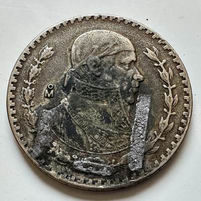 🌹外币初藏🌹🐯2025年第130场  每周二四六晚8️⃣点 接代拍 - 墨西哥1963年1比索低银大银币 有焊印