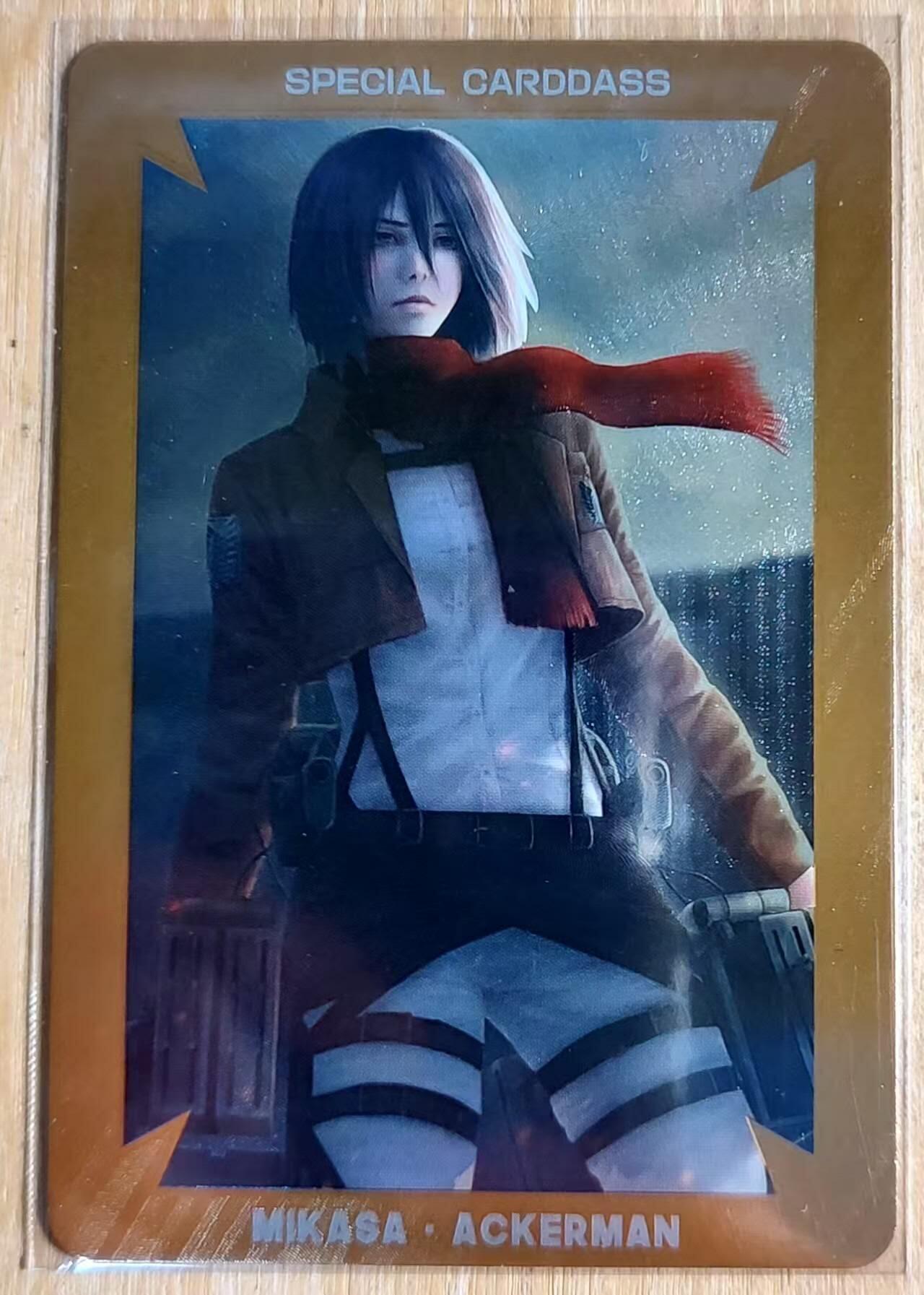 龙虎卡牌六四场 （无佣金，周六结拍，欢迎送拍） 粗闪 进击的巨人卡牌 三笠阿克曼