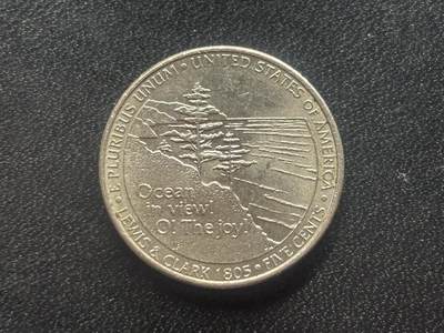 邮泉阁限时拍卖第三十六场 美洲硬币专场（硬币在国外。请付邮费6元。） - 美国2005年5分纪念币P版