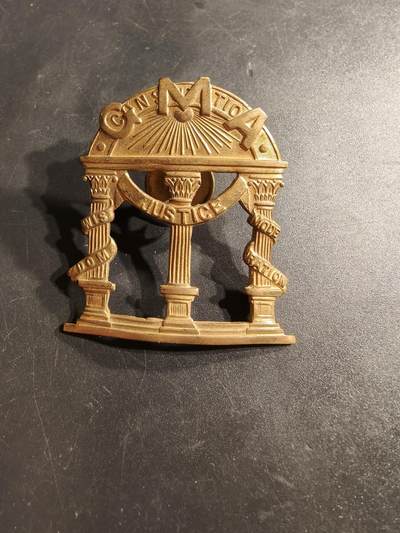 老王徽章第164期 -  美国佐治亚州军事学院大檐帽帽徽