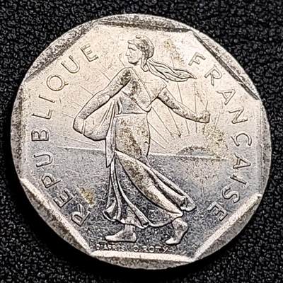 泉币菌-第133场-精品福利场 - 1981法国2法郎播种女神26.5mm异形币