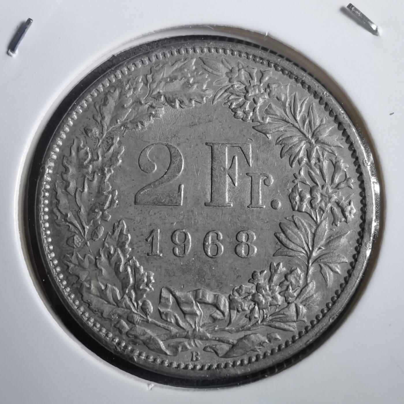 沼泽如烟--第908场 瑞士1968年2法郎