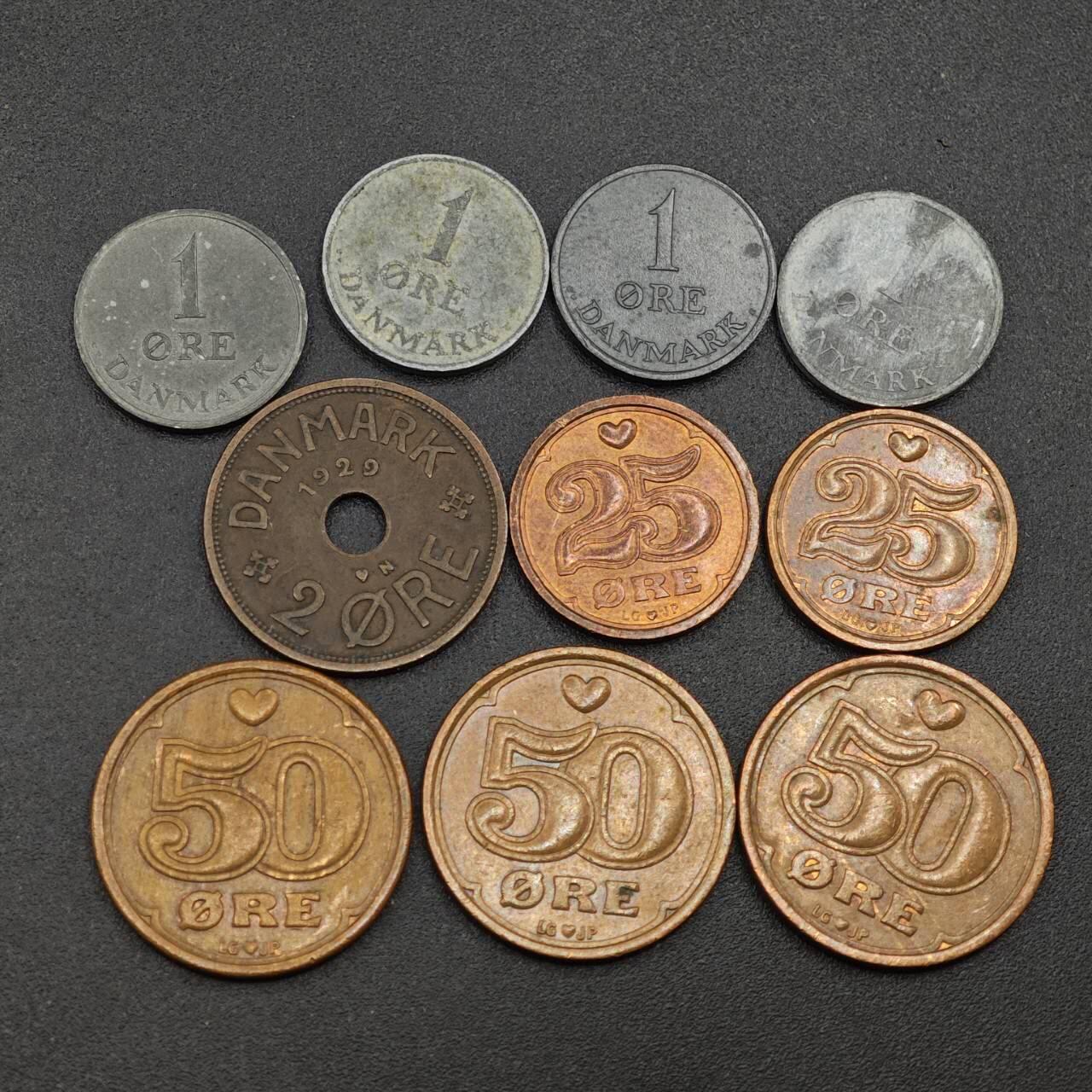 【淘币小摊】实时拍第八百零一拍   散币场   满百包邮可预留二周 每周一统一发货   丹麦10枚