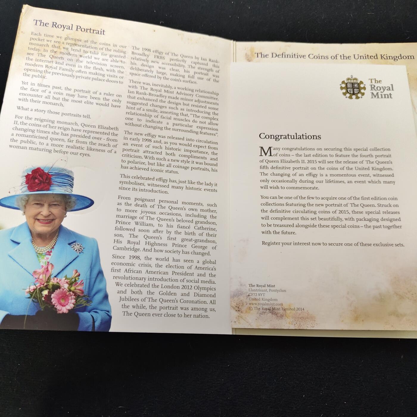 【全场包邮】纯粹捡漏拍479场（免费代拍第16场） 英国2015年第四版女王最末年版本官方封装套币