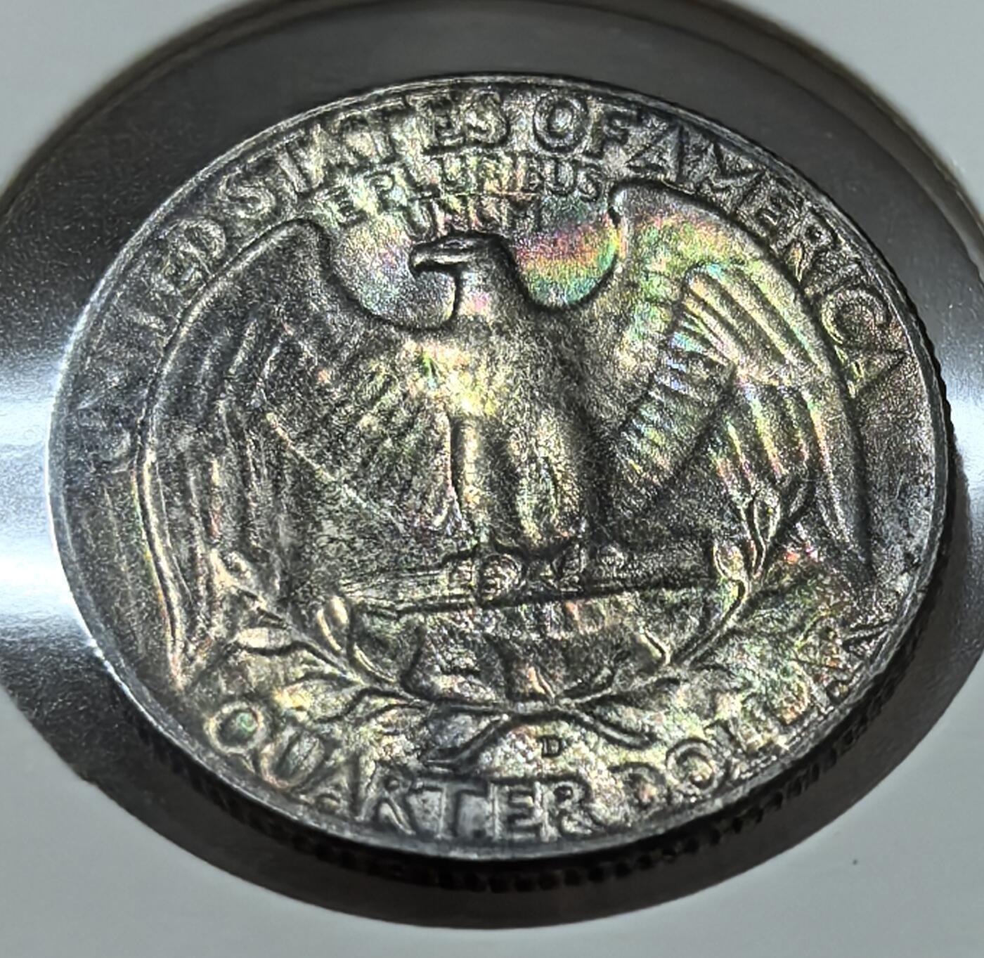 外国优质老铜币银币，周六九点倒数截拍，满百包邮，可寄存半年，喜欢朋友微信扫描二维码可直接参拍 五彩美国1964年25分银币