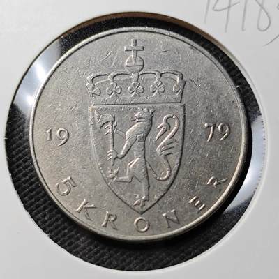 KK钱币收藏小铺  第374场  2月预留时间 周末发货 -  挪威5克朗