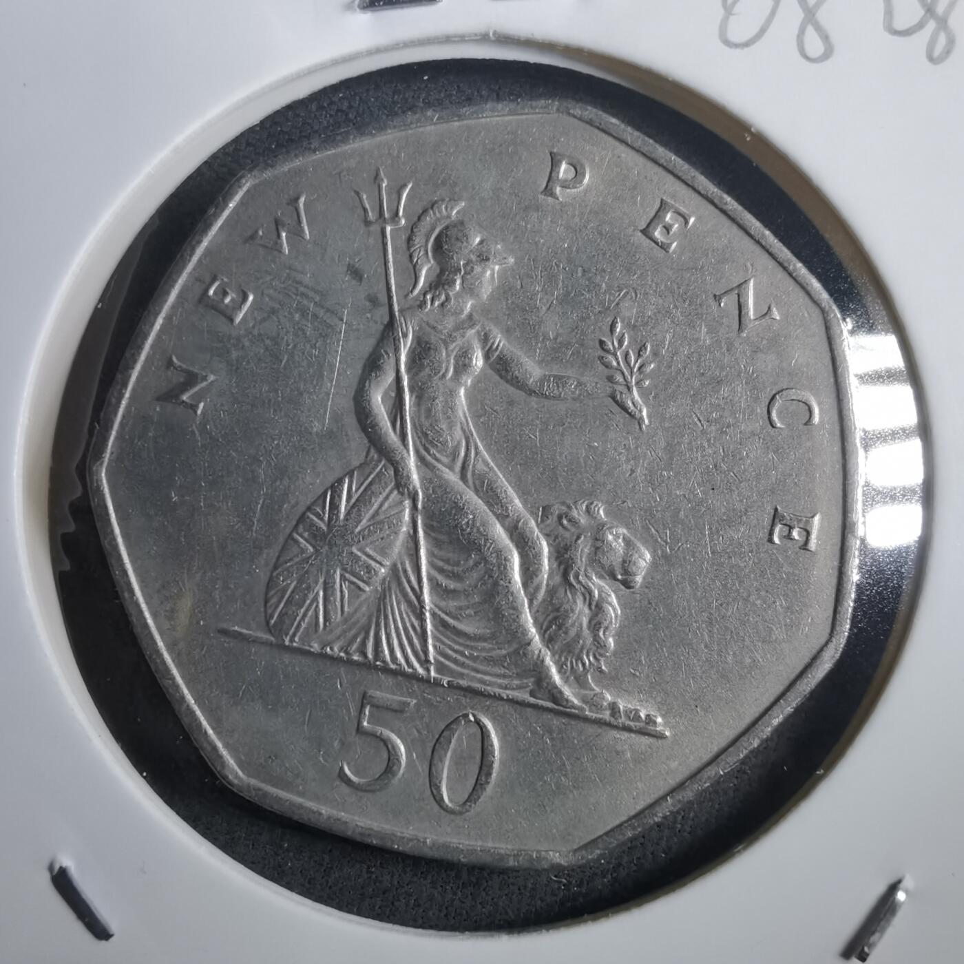 沼泽如烟--第908场 英国1969年50便士