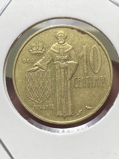 2025年第一百三十一场(总第一百五十七场）外国好品纸夹散币场(免佣金) - 摩纳哥🇲🇨1974年10分(兰尼埃三世第二套，猫头鹰标)