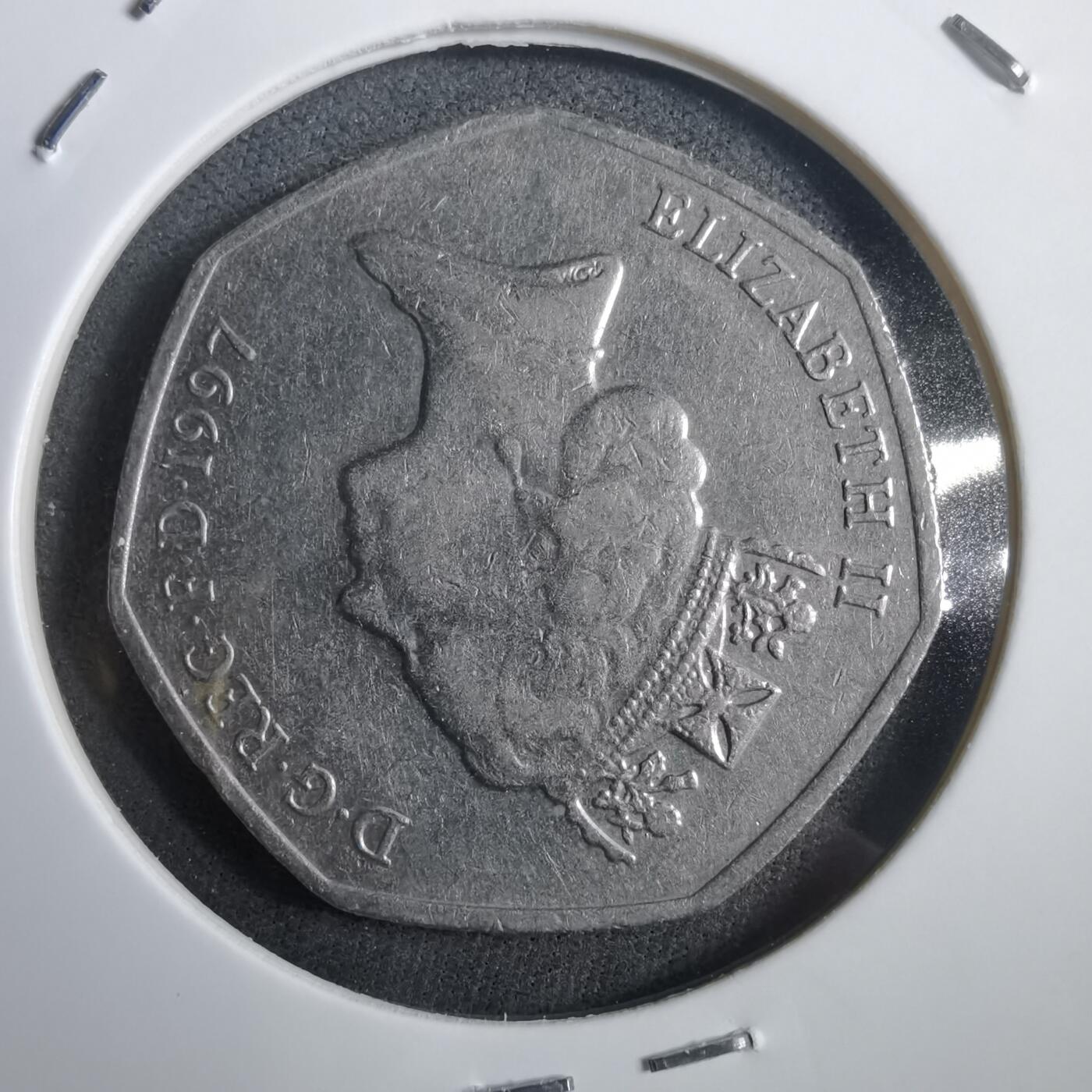 沼泽如烟--第908场 英国1997年50便士