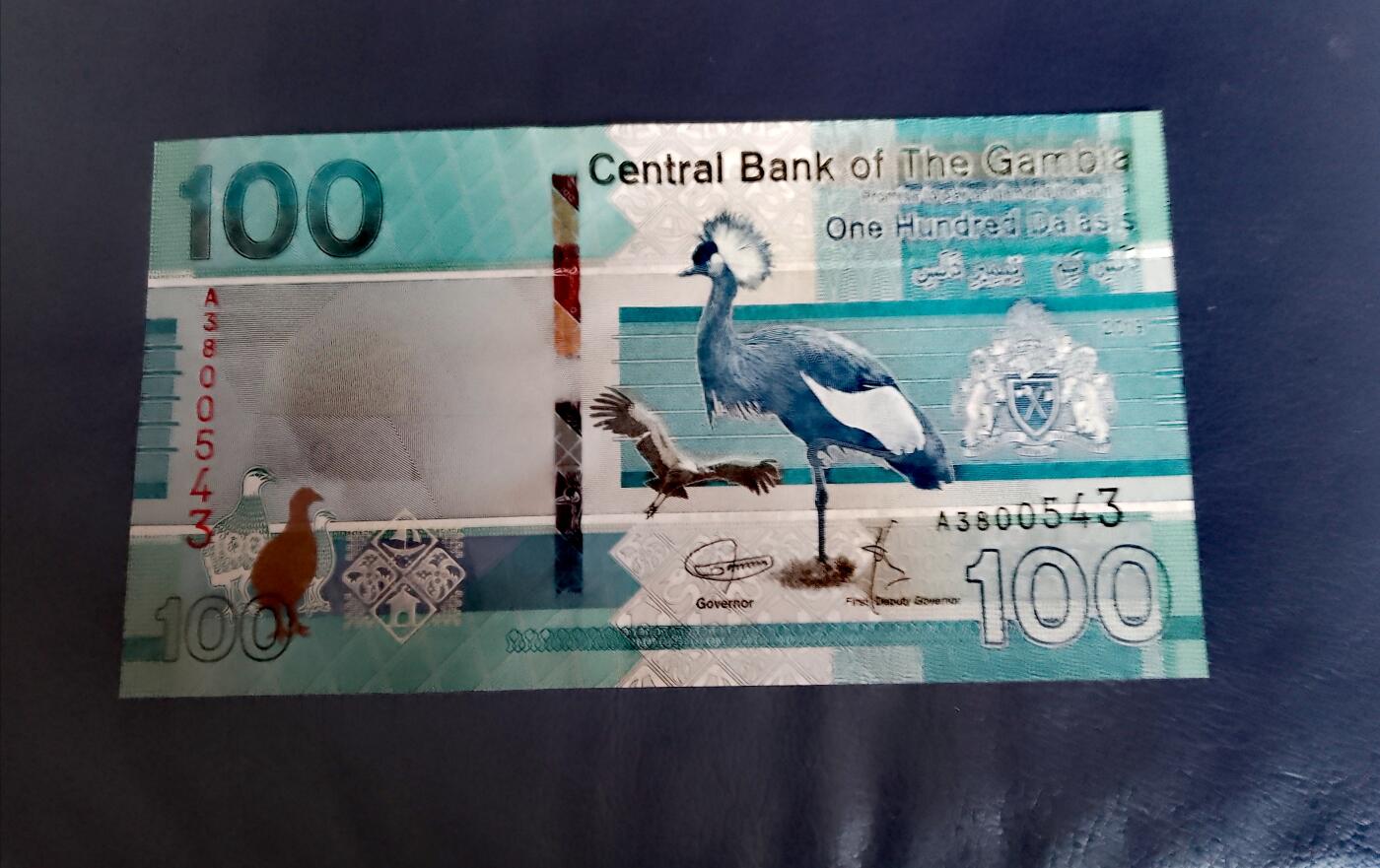 全新冈比亚2019年A冠5、10、20、50、100、200达拉西靓品纸币6枚一组