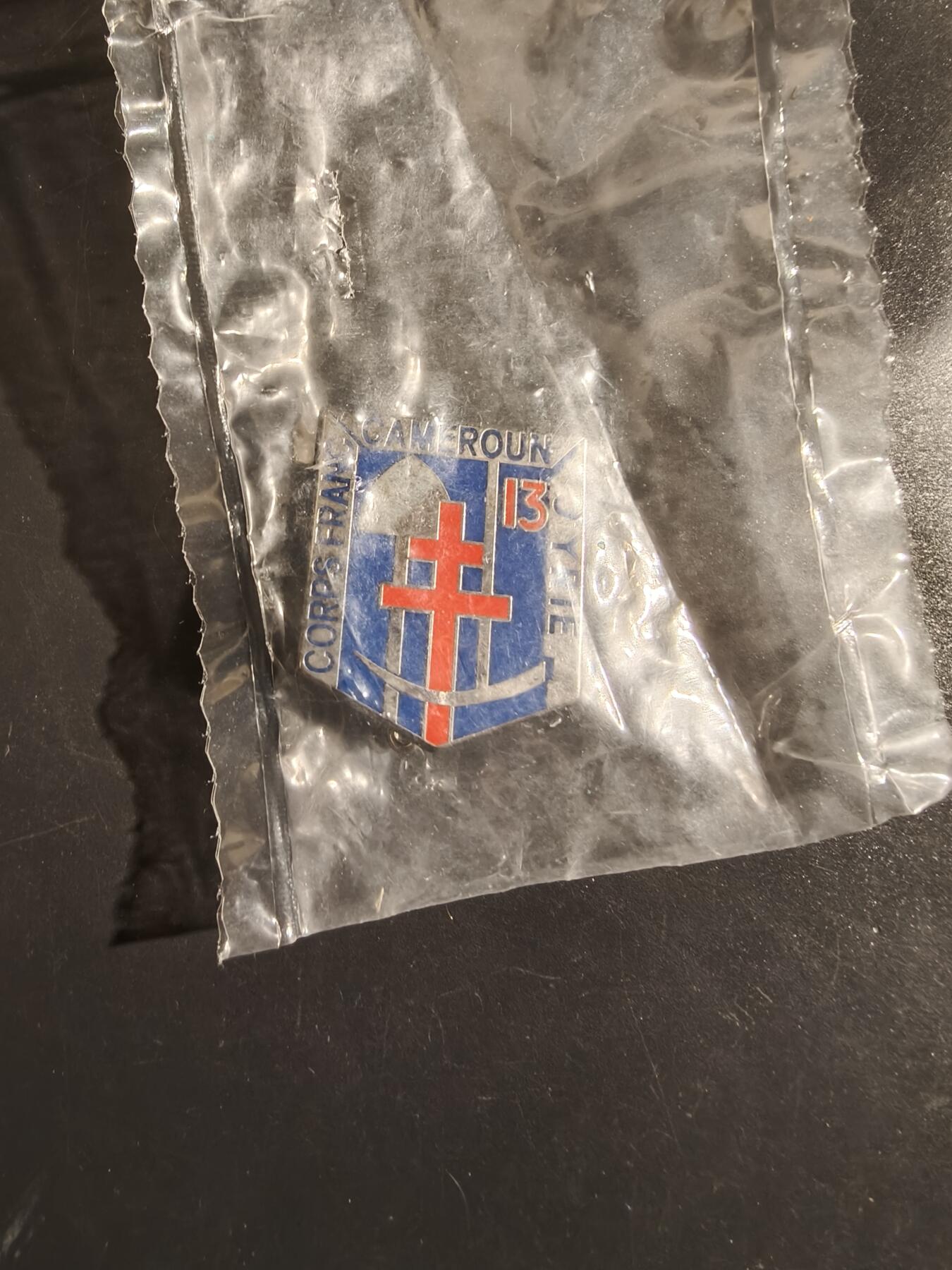 老王徽章第164期  法属喀麦隆第13工兵营证章