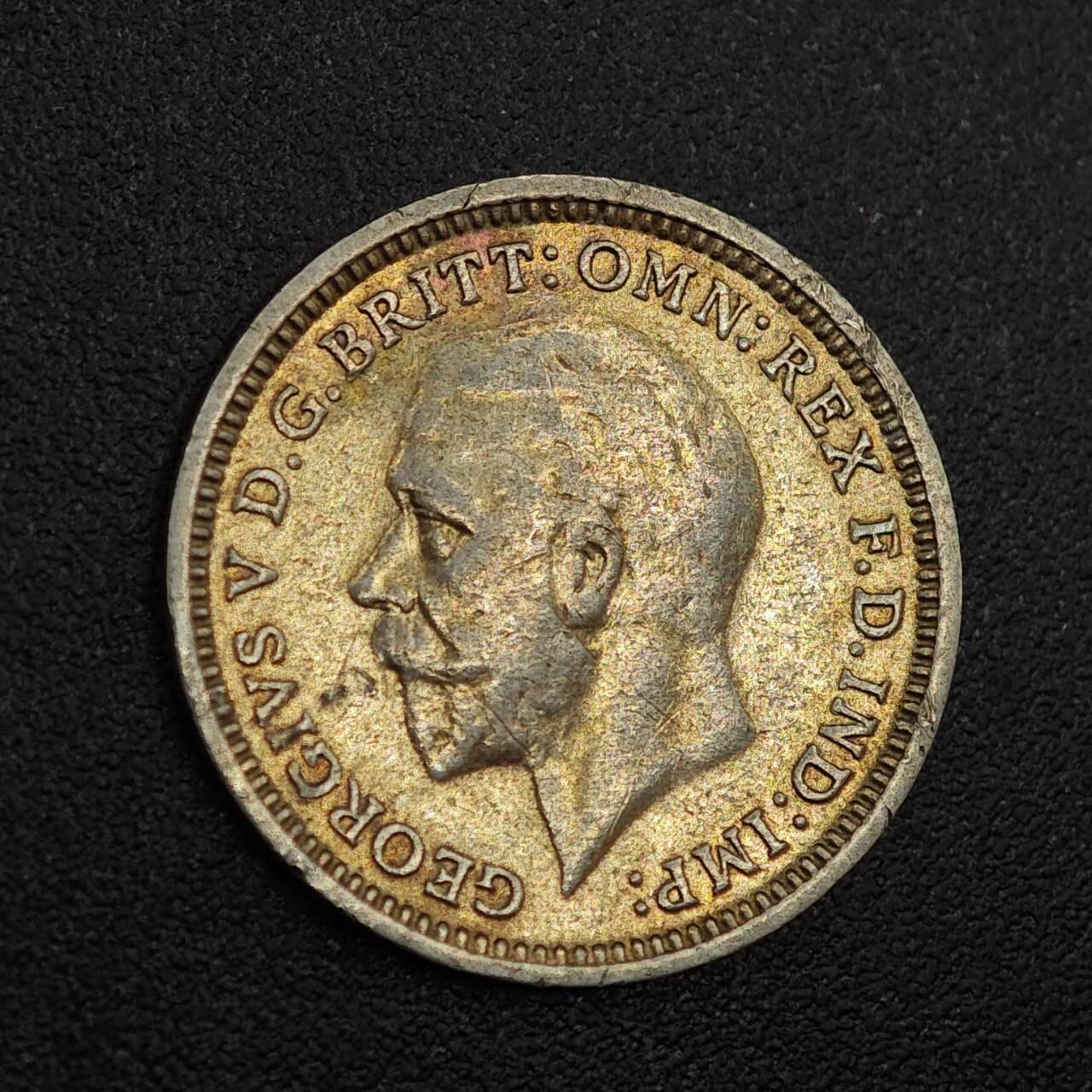 【淘币小摊】实时拍第八百零一拍   散币场   满百包邮可预留二周 每周一统一发货   英国1931年乔治五世3便士银币