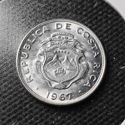 KK钱币收藏小铺  第374场  2月预留时间 周末发货 -  1967哥斯达黎加5分 好品