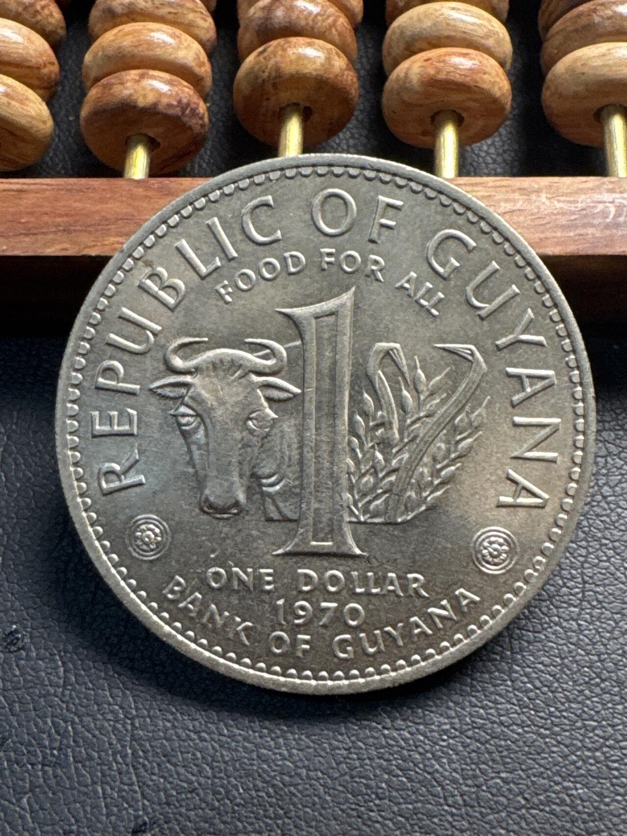 ❤️【币观天下】❤️ 第331期钱币拍卖- 2025.11.21周五晚上6点半场-长期征集拍品 圭亚那1970年粮农纪念1元铜镍币