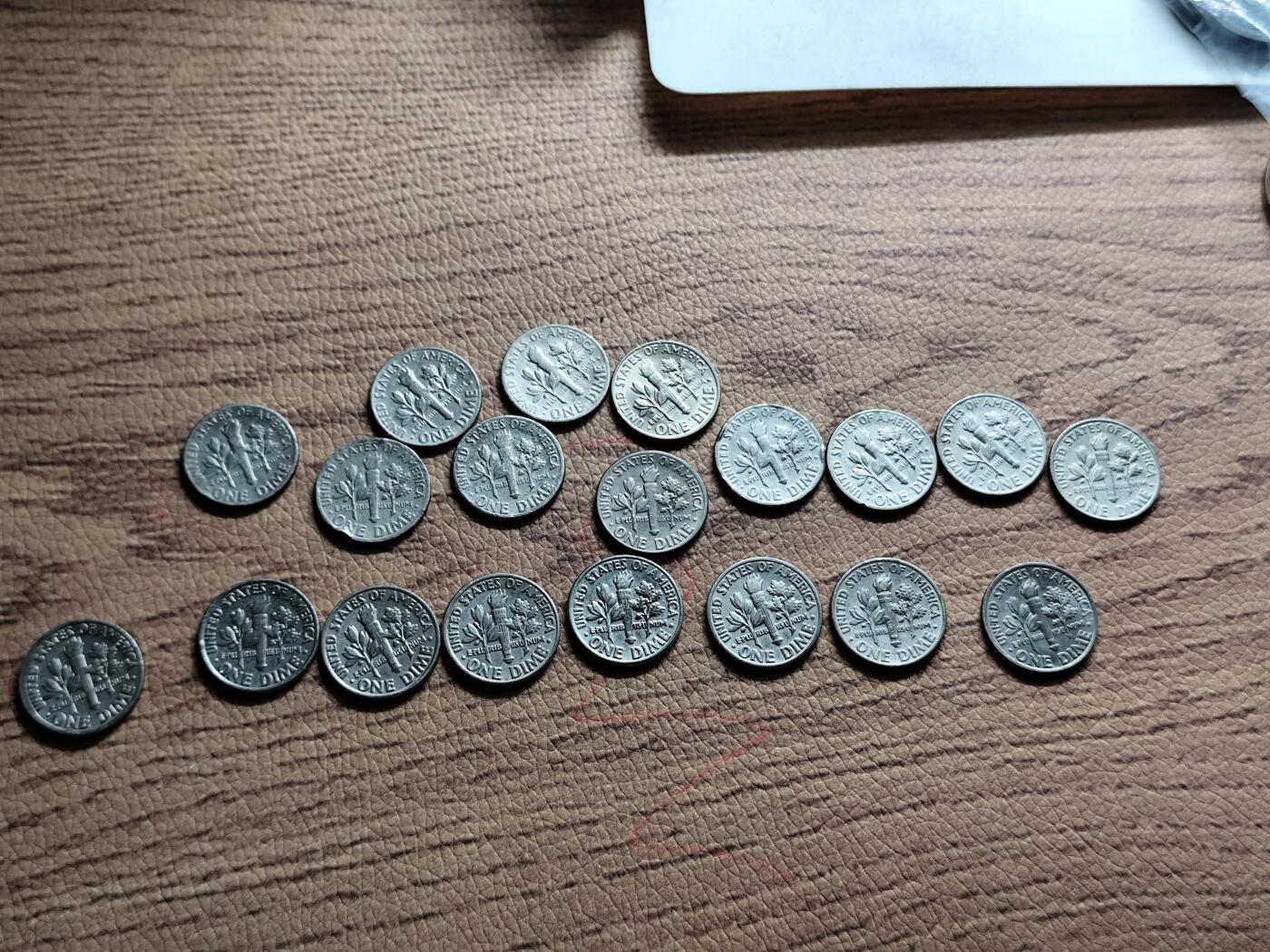 19枚美国 10美分