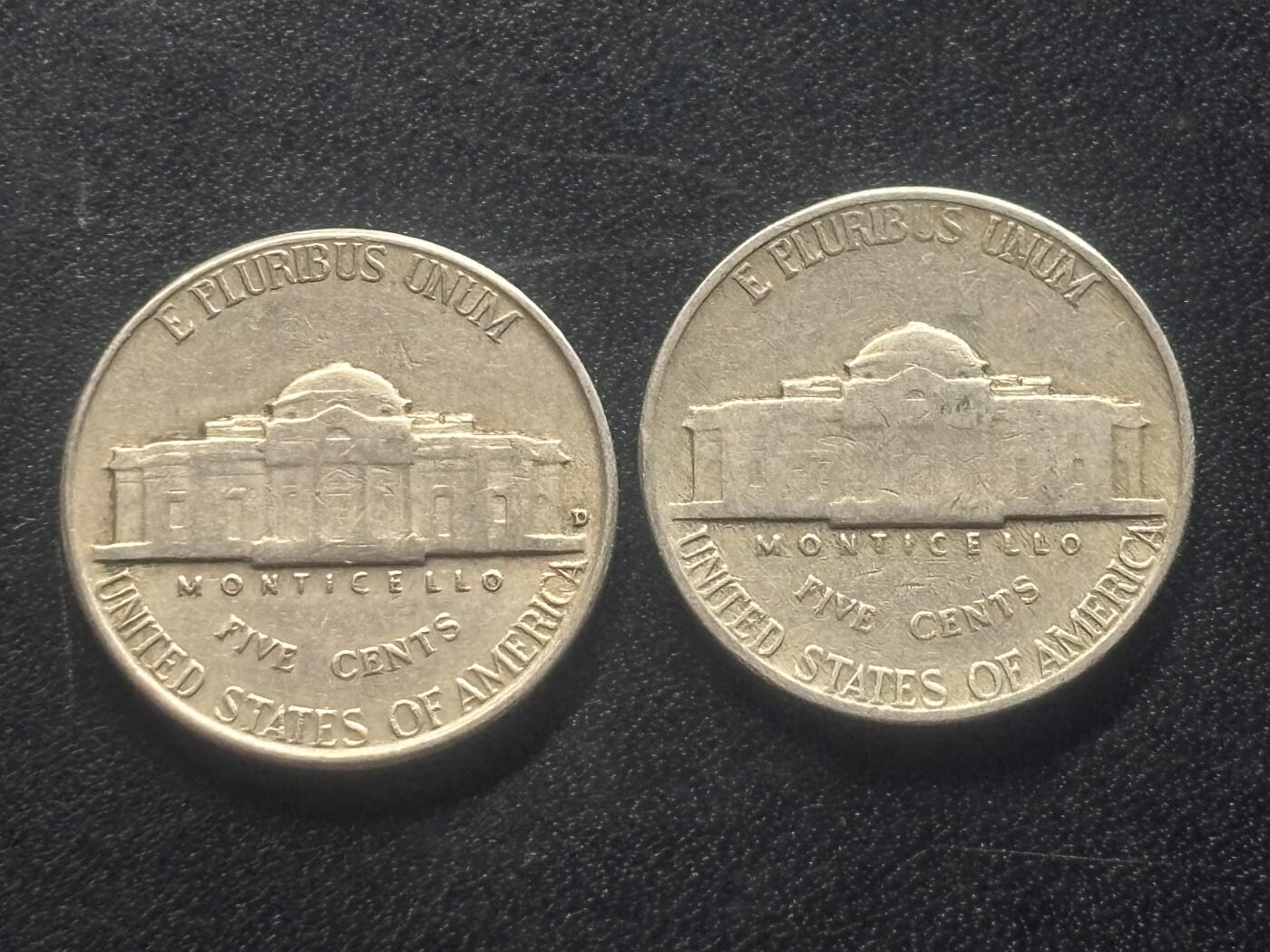 邮泉阁限时拍卖第三十六场 美洲硬币专场（硬币在国外。请付邮费6元。） 美国1948年5分2枚