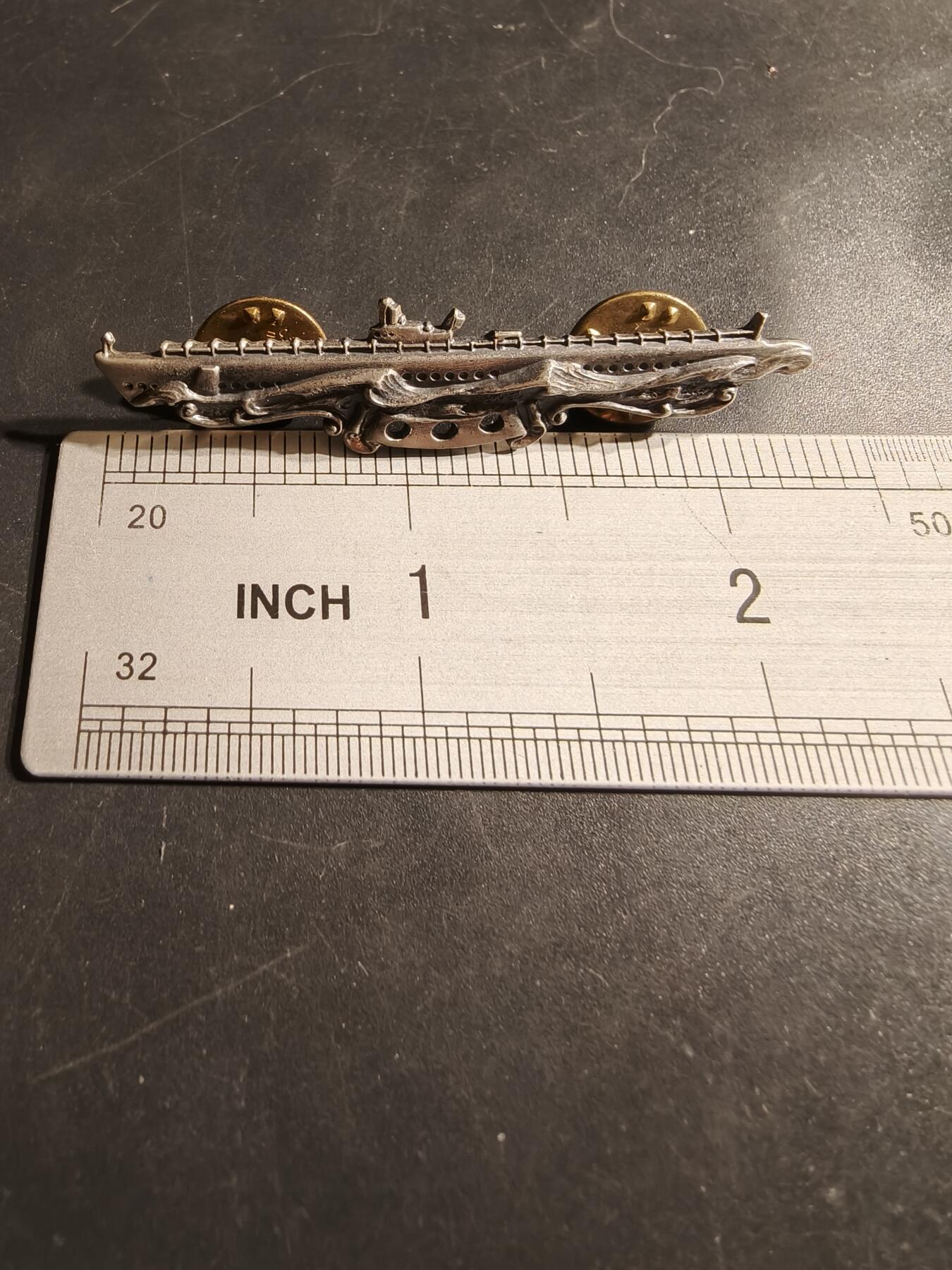老王徽章第164期  美国海军潜艇战斗巡逻证章      925银     2.25英寸