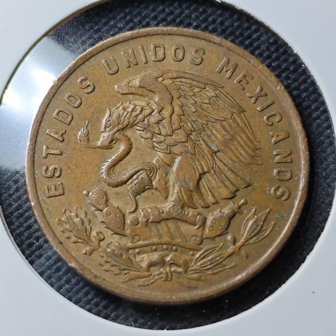 KK钱币收藏小铺  第374场  2月预留时间 周末发货  1966墨西哥20分铜币