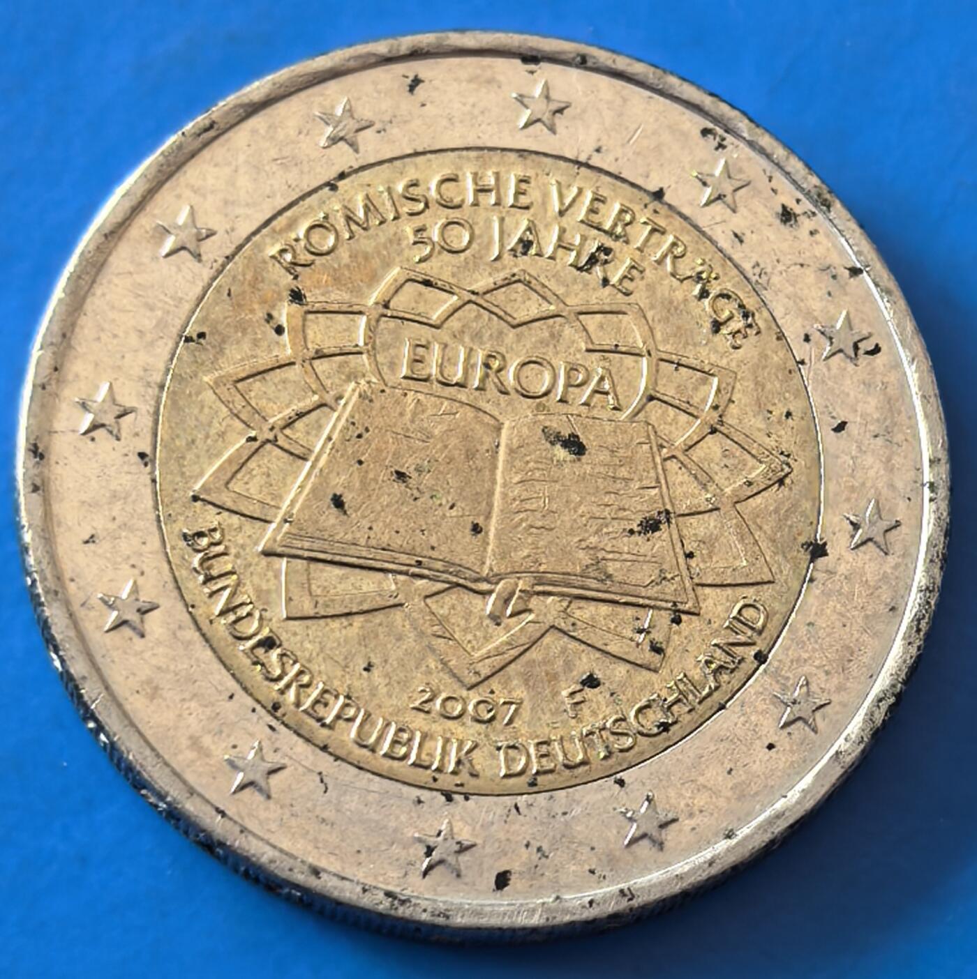 外国优质老铜币银币，周六九点倒数截拍，满百包邮，可寄存半年，喜欢朋友微信扫描二维码可直接参拍 德国2欧纪念币