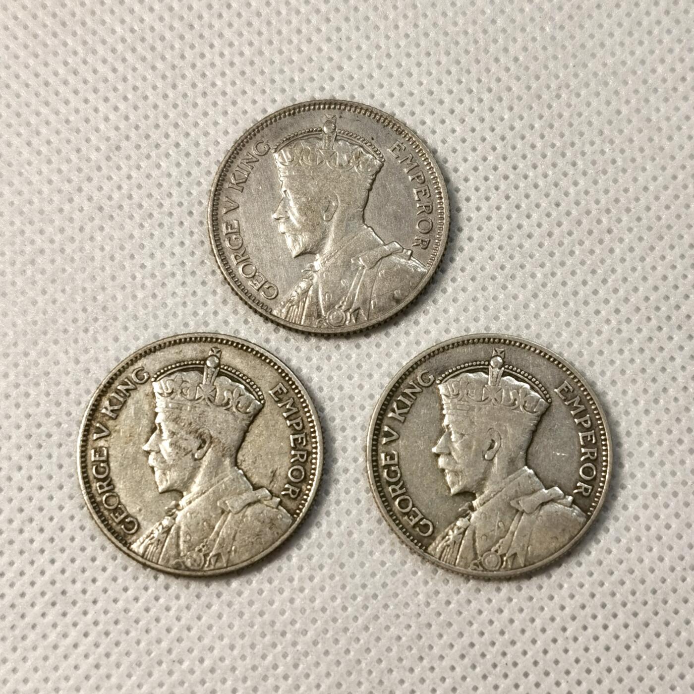 甄臻铺-世界币章拍卖（第40期）送拍享返佣金等优惠多多 斐济1934年1先令银币3枚