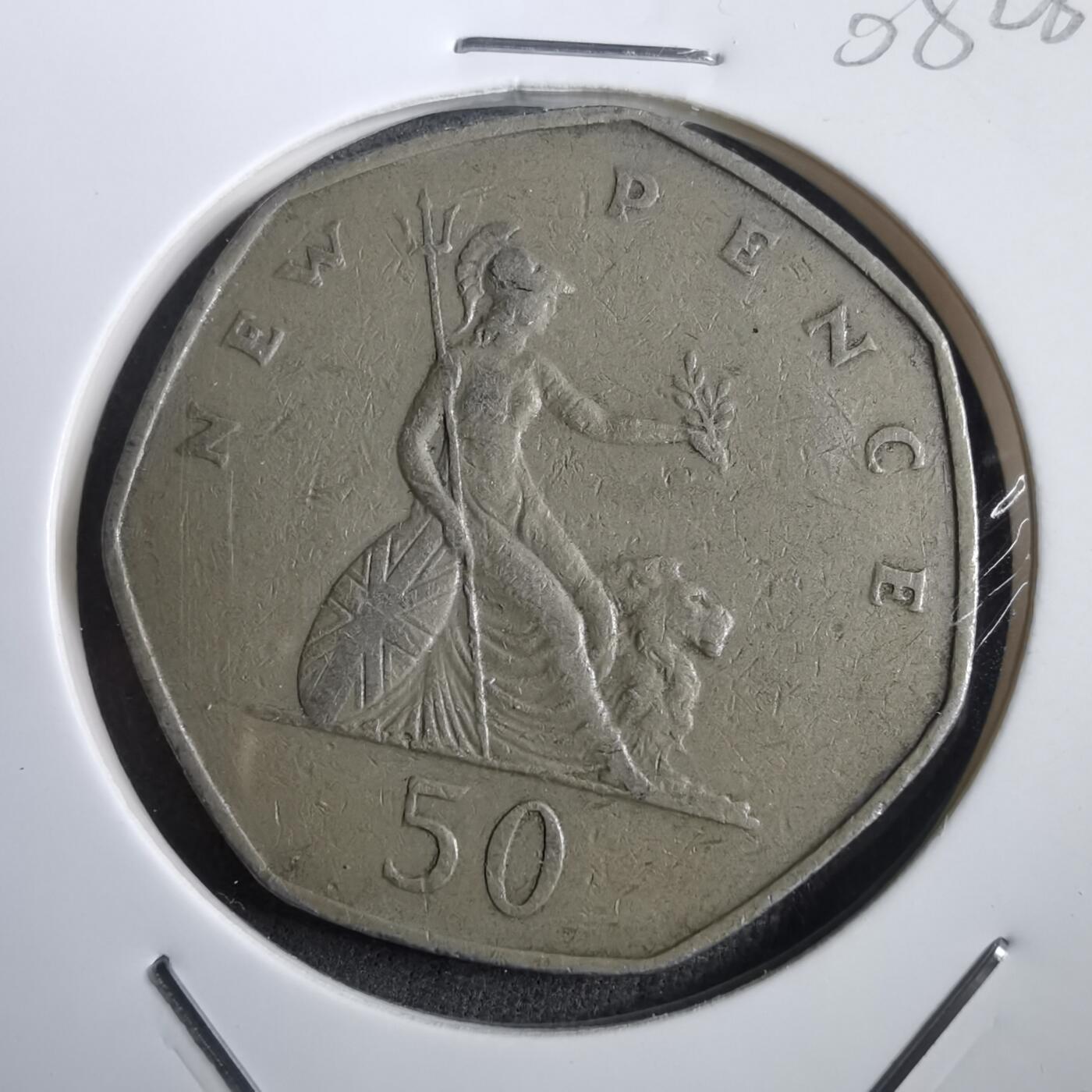 沼泽如烟--第908场 英国1969年50便士