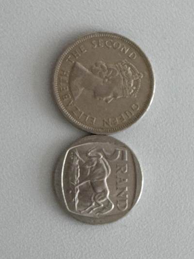 ❤️【币观天下】❤️ 第331期钱币拍卖- 2025.11.21周五晚上6点半场-长期征集拍品 - 香港1元+南非5兰特