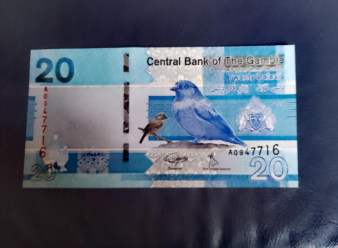 全新冈比亚2019年A冠5、10、20、50、100、200达拉西靓品纸币6枚一组