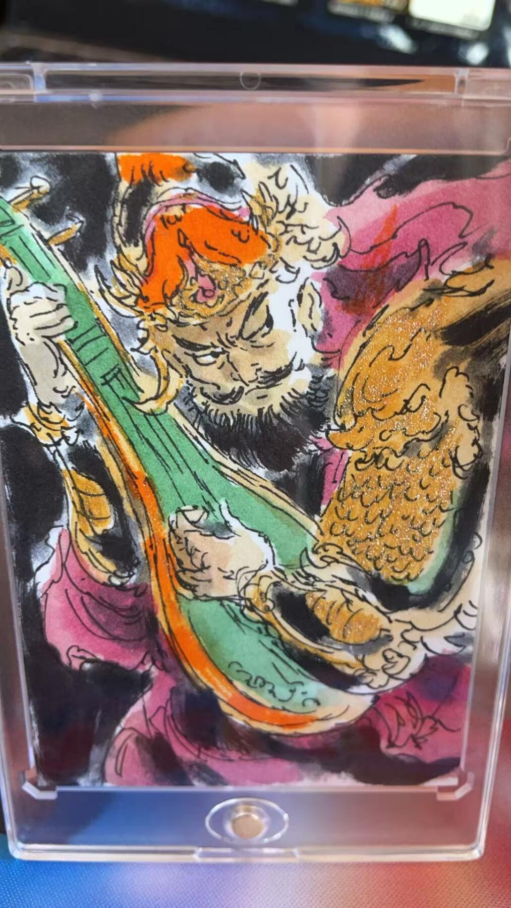 阳大大卡牌拍卖第83期（持续收拍品，周六晚上九点截拍，进群福利早知道） 【手绘卡】一泡手绘 四大天王 持国天王 