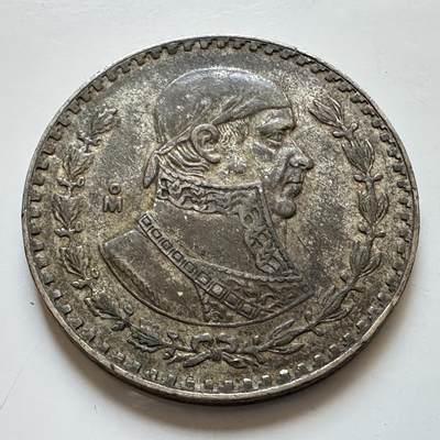 🌹外币初藏🌹🐯2025年第130场  每周二四六晚8️⃣点 接代拍 - 墨西哥1958年1比索低银大银币