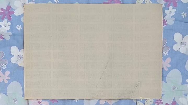 内蒙古自治区布票1982年叁市寸(3市寸) 50枚整版 未打孔 实物图