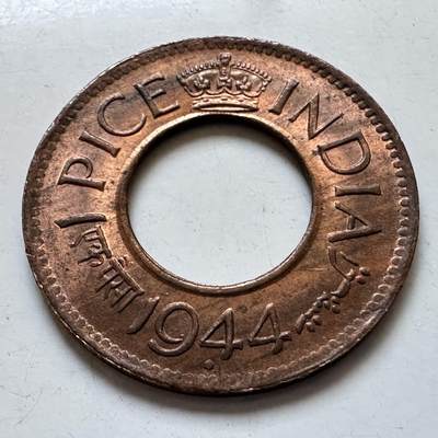 🌹外币初藏🌹🐯2025年第130场  每周二四六晚8️⃣点 接代拍 - 印度1944年1派沙 原光品