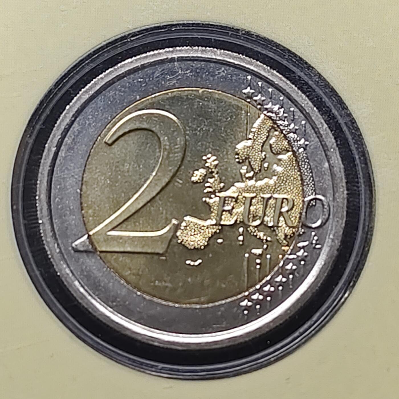 【全场包邮】纯粹捡漏拍479场（免费代拍第16场） 圣马力诺2013年2欧元画家平图里基奥逝世500周年官方卡装纪念币