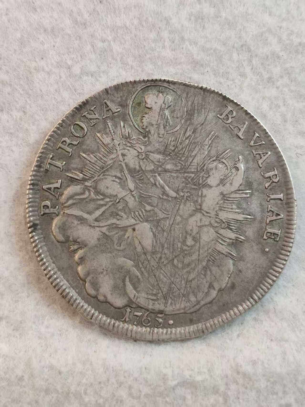 G&W世界散币，银币处理专场（第37场） 德国1765年1泰勒  银币  巴伐利亚选帝候马克西米利安三世 约瑟夫  圣母玛丽亚抱圣子