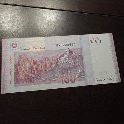 世界钱币～微拍第216期暨2025年第56期  近日新到货品（群里挑剩）选购 因临时决定全家出游延期至11.24发货，故本场改为任意金额大陆地区包邮 - 马来西亚100林吉特 全新绝品无47