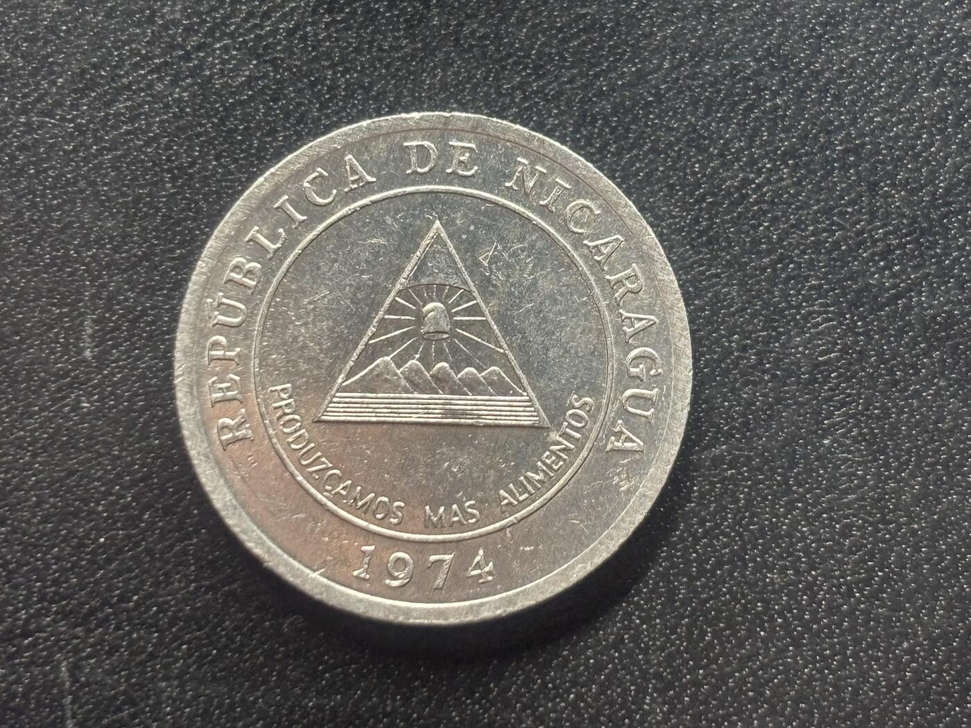 邮泉阁限时拍卖第三十六场 美洲硬币专场（硬币在国外。请付邮费6元。） 尼加拉瓜1974年5分