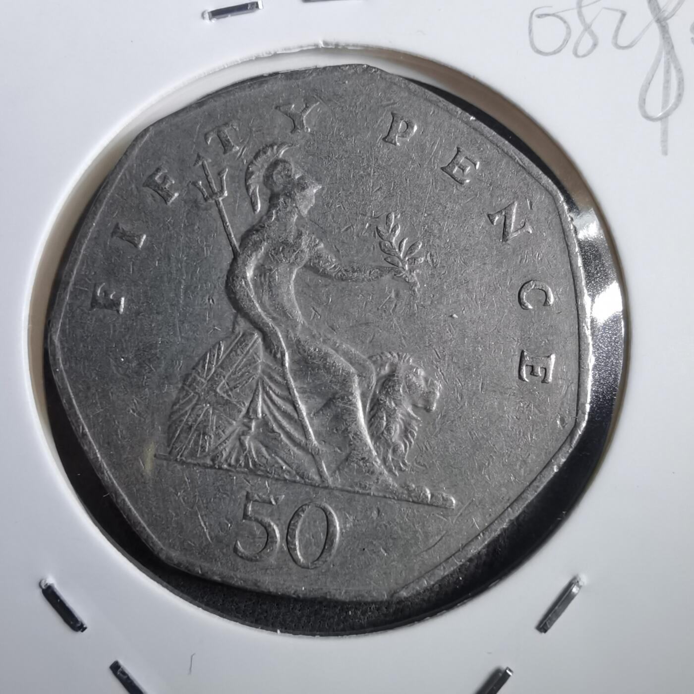 沼泽如烟--第908场 英国1982年50便士