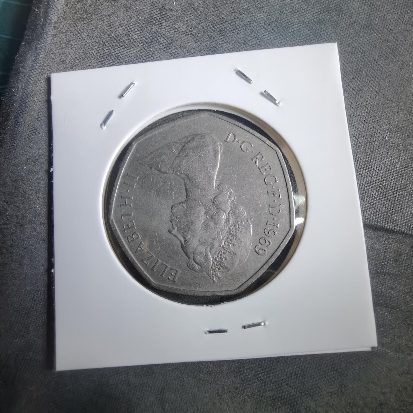 沼泽如烟--第908场 英国1969年50便士