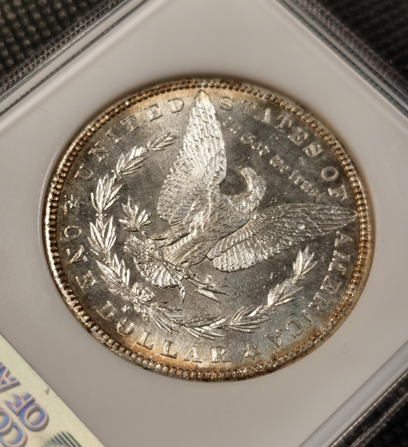 甄臻铺-世界币章拍卖（第40期）送拍享返佣金等优惠多多 NGC-MS63 美国 1881年S 摩根$1银币 NGC古董盒 潜力品种