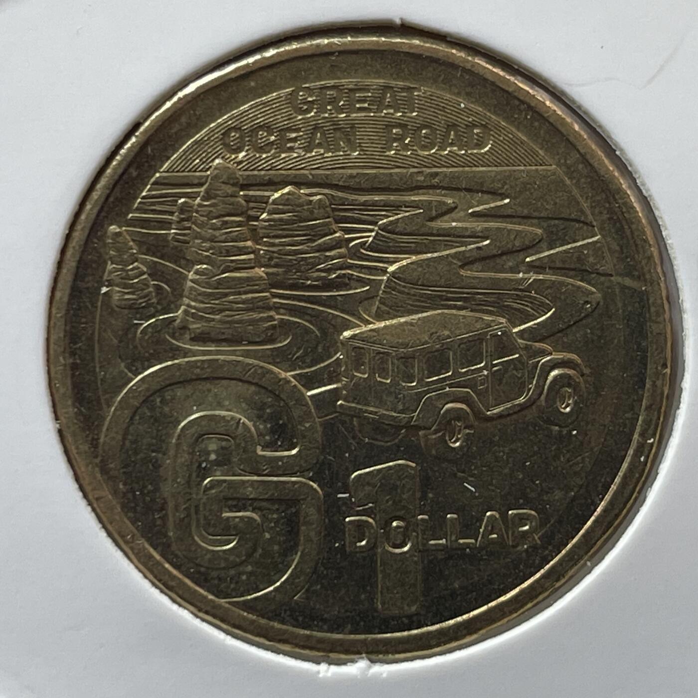 【澳大利亚硬币】限时专场（1澳元 ~4.6557人民币 ） 澳大利亚1澳元交通建设纪念币一枚【24】