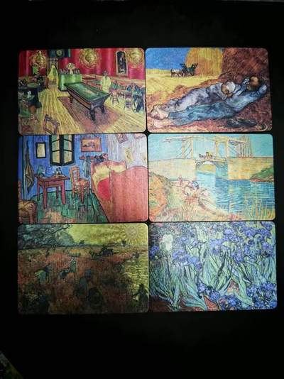 龙虎卡牌六四场 （无佣金，周六结拍，欢迎送拍） - 粗闪6张 梵高场景卡