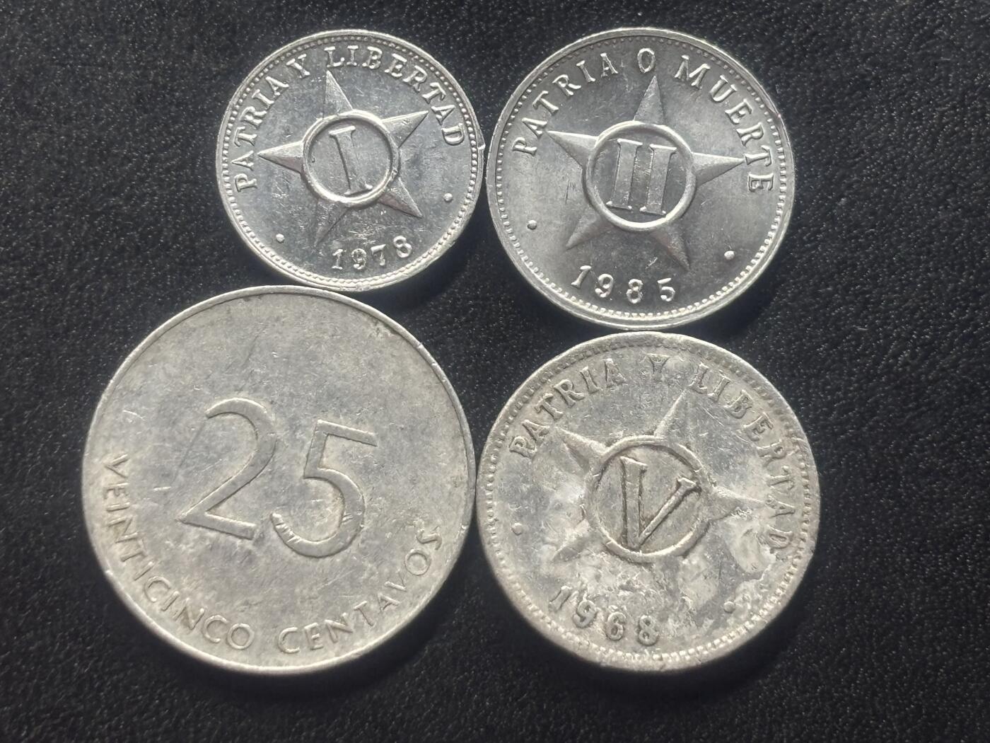 邮泉阁限时拍卖第三十六场 美洲硬币专场（硬币在国外。请付邮费6元。） 古巴铝币4枚