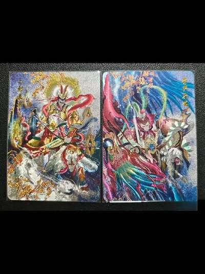 龙虎卡牌六四场 （无佣金，周六结拍，欢迎送拍） - 粗闪2张 百里卡牌 飞鸿水浒 二郎真君 齐天大圣