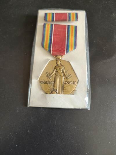 老王徽章第164期 - 美国二战胜利奖章    原盒带略 